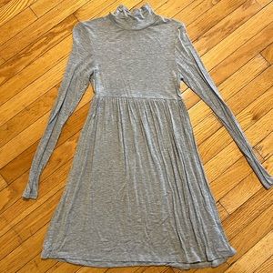 F21 Grey Long sleeve turtleneck dress - stretchy - Size Small - never worn!